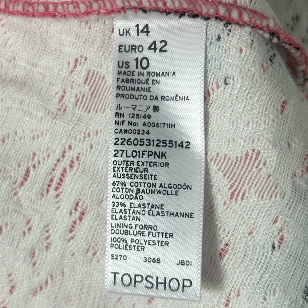 Topshop Quilted Floral Midi Skirt - Picture 6 of 7